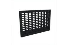Wall grille 500 x 400, aluminium, with clamping springs and double adjustable vanes - mixed colour RAL 9005