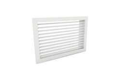 Wall grille 400 x 300 steel with clamping springs and individually adjustable vanes - mixed colour RAL 9010