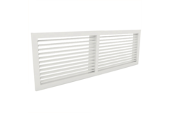Wall grille 800 x 200, aluminium, with clamping springs and individually adjustable vanes - mixed colour RAL 9010