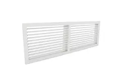 Wall grille 600 x 200 in steel, with screw fixing and fixed vanes - mixed colour RAL 9010