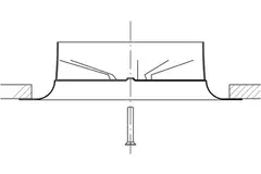 Swirl diffuser 315 mm diameter with screw fixing - diffusion collar - mixed colour RAL 9010