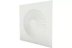 Swirl diffuser square, 600 x 600 fixed vanes 500 mm - custom colour RAL 9010