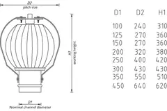 Wind-powered fan Penn 300mm metal - 254m3/h