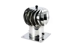 Wind-powered roof fan Cowl 150 mm stainless steel including roof slab - 65m3/h