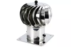 Wind-powered roof fan Cowl 250 mm stainless steel including roof slab - 180m3/h