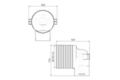 Ubbink Air Excellent 34C valve adapter 125 1x90°